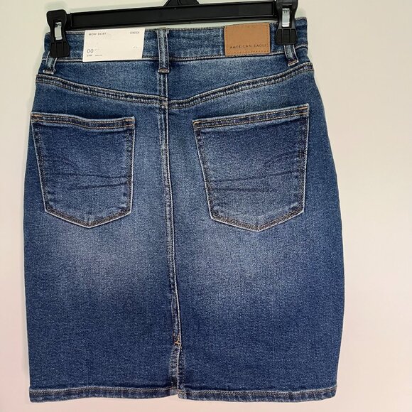 NWT AE 00 mom skirt stretch 17in length - Picture 2 of 3